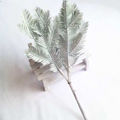6Pcs DIY Pine Needle Artificial Fake Plant Artificial Flower Branch Christmas Tree Decoration Bouquet Wedding Home Decorations