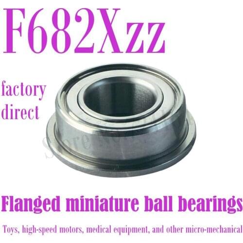 Free Shipping F682XZZ Flanged bearing LF625ZZ FAX2.5ZZ FLW68/2.5 ZZA F68/2.5-2Z ULKZ256 2.5*6*2.6mm Miniature Ball Bearings
