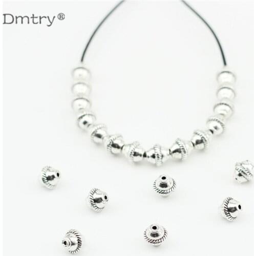 Dmtry 20pcs/lot Fashion Jewelry Antique Silver Plated Irregular Shape Beads For Making Bracelets Necklace Findings Charms LC0210