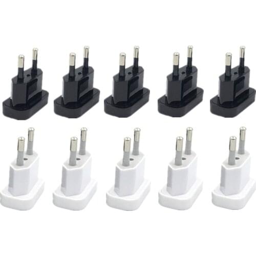 4MM US Jack to EU Plug Outlet Travel Charger Power Socket Adapter USA to Europe European Regulation Charging Converter Plug