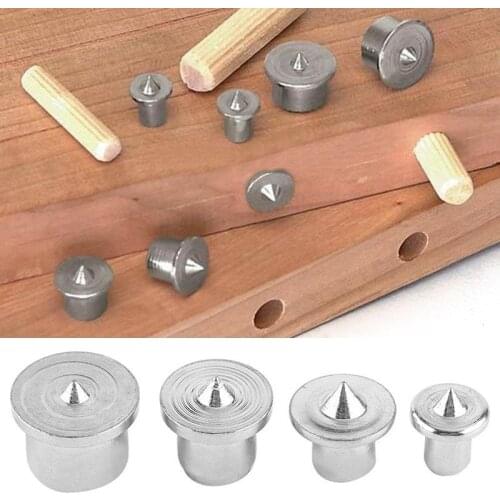 Dowel Tenon Carbon Steel 4pcs/Set Tool Parts Rotary Tools Drill Hole Carpentry Dowel Drill Center Locator Silver Practical