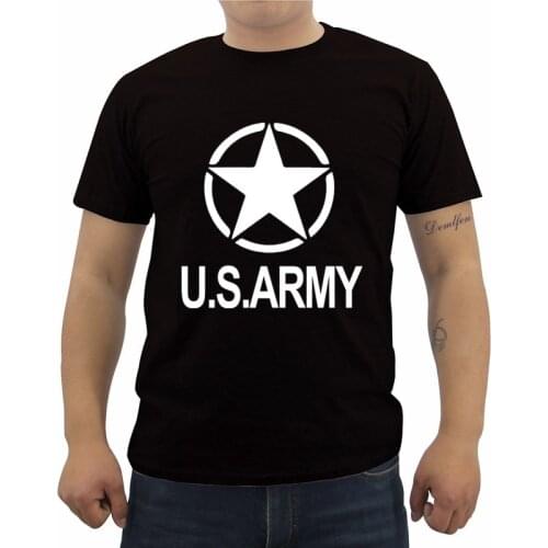 Fashion Cool Men Short Sleeve Cotton T-shirt Green Olive Military Usa Army Soldier Print T Shirt Male Casual Tees Top Streetwear