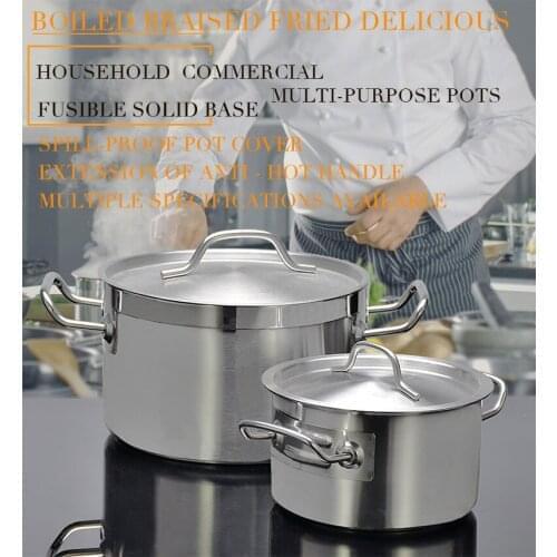 Stainless steel 28CM/9.8L sdouble ears high body sauce pot oup pot bottom design suitable for all kinds of stoves