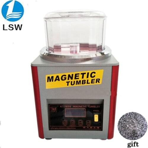 KT-185S Magnetic Tumbler Jewelry Polisher Finishing Machine LCD Computer Display Magnetic Polishing Machine AC110V/220V