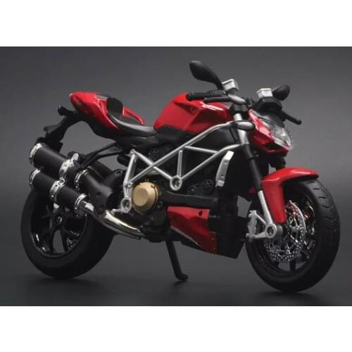 1: 12 Battle Eagle Ducati Simulation Alloy Motorcycle Model Childrens Toy Car With Sound And Light Boys Birthday Gift Red