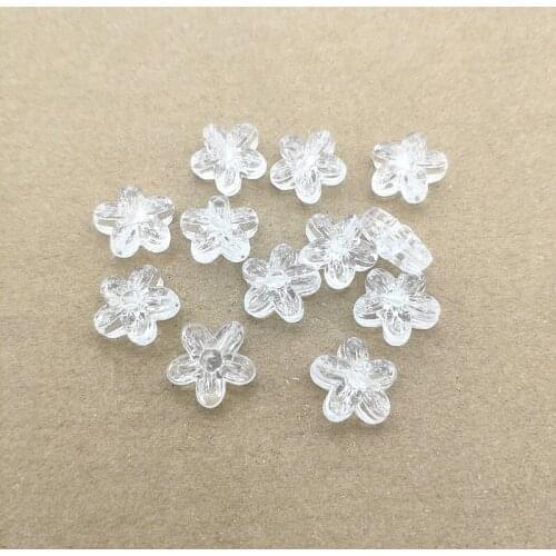New Arrival! 15x16mm 600pcs Clear Acrylic Flower Shape beads for Handmade Earrings make DIY Parts,Jewelry Accessories Finding