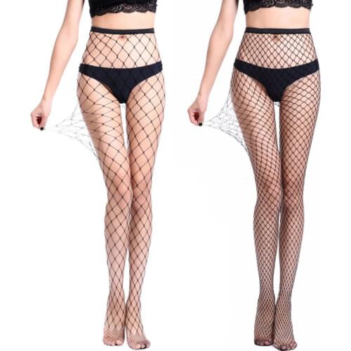 New Hollow Out Pantyhose Sexy Mesh Fishnet Stockings Elastic Jeans Bottoming Stocking Tights Female Net Pants Stockings Fashion