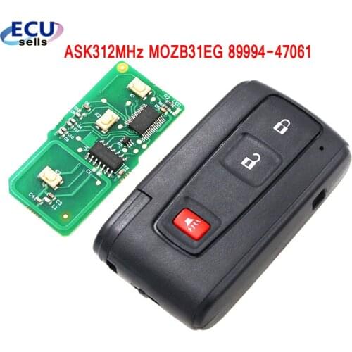 New Smart Remote Car Key Fob 3 Button ASK312MHz for Toyota Prius 2004-2009 - MOZB31EG 89994-47061