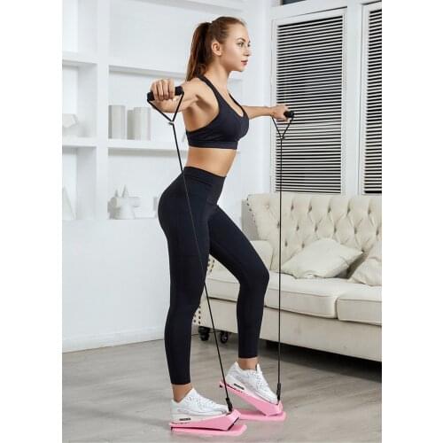 Home Office Drawstring Twisting Belt Sound-Absorbing Foam Pad Mini Fitness Stepper Leg Stepping Fitness Equipment Stepping