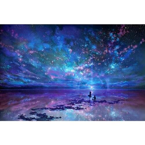Frame Picture Diy Painting By Numbers Starry sky Coloring By Numbers Acrylic Canvas Painting Handpainted Drawing Art