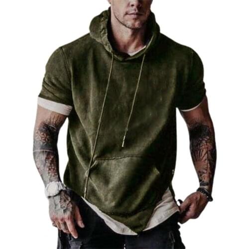Sanwood Men's T-shirts With A Hood