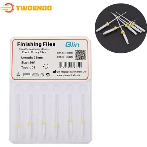 Dental Endodontic Finishing Files 25mm 04 Taper Endo Files Used for Root Canal Cleaning Dentist Material