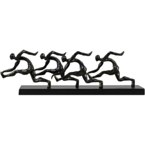 CREATIVE ABSTRACTION STRIDE CHARACTERS SPORTS BLACK RESIN DECORATION HOTEL SAMPLE HOUSES SMALL SCULPTURE ART&CRAFT X5001