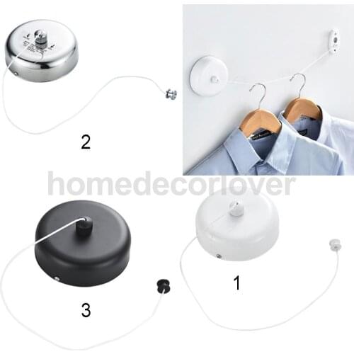 9.8ft Retractable Automatic Clothes Washing Line Reel Indoor Outdoor Clothes Dryer, Space-Saving