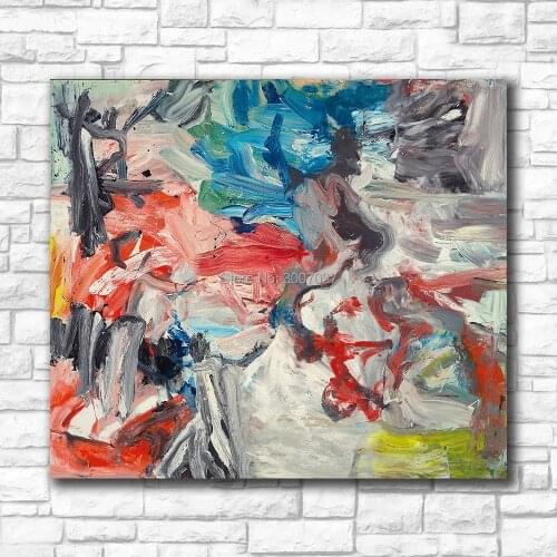 Willem-de-kooning Oil Painting Wall Art Paintings Picture Colorful Canvas Paintings Home Decor Hand Painted Oil Painting