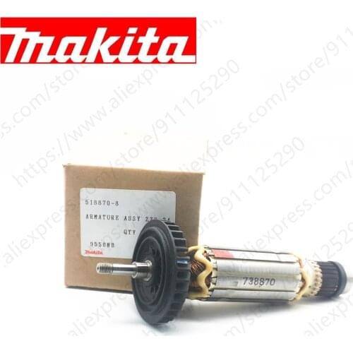 Armature Rotor for MAKITA 9558NB 9556NB 9556HN 9558HN 9557NB 9557HN 9556HNG 9557PB 9558PB 515613-9 518870-8