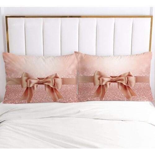 100% Polyester Fiber Pillowcase Pink Box pillow case Bedding cover envelope custom Pillow Case Cover 45x45 50x70 70x70