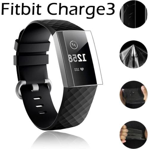 3/5PCS Full Cover Screen Protector for Fitbit Charge 3 Soft HD Protective Film on Fitbit Charge 3 / 4 （Not Tempered Glass