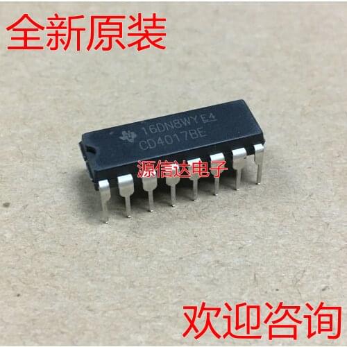 5PCS Newly imported original CD4017BE CD4017 decimal counter directly inserted into DIP-16 genuine spot