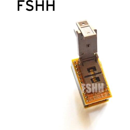 FSHH QFN8 to DIP8 Programmer adapter WSON8 DFN8 MLF8 test socket Pitch=0.65mm Size=2x2mm