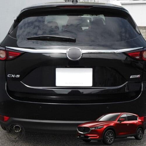 For Mazda CX 5 CX5 KF 2017-2020 Accessories Rear Tailgate Trunk Lid Cover Trim Garnish Sticker ABS 2pcs
