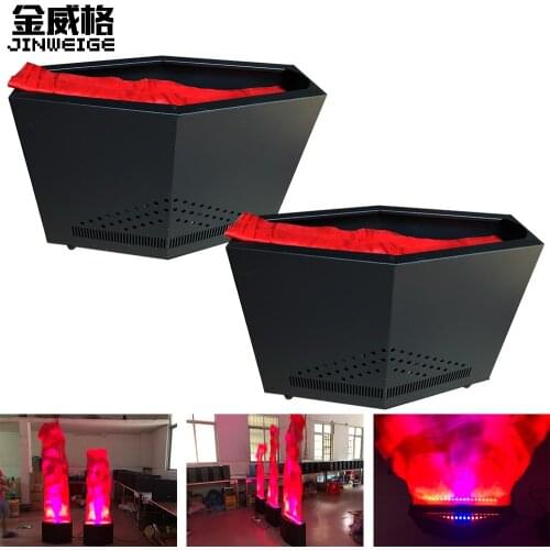 Free Shipping 2pcs/lot 36pcs 10mm Leds Silk Fake Fire Flame Machine With 1.8 Meters Silk Fire Machine Stage