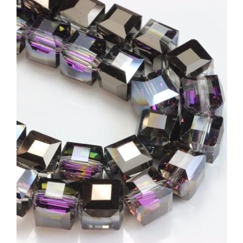 Crystal Square Bead Supply Diy Big Cube Glass 20pcs/lot 10mm Glass Loose Beads For Jewelry Making Cristais Para Artesanato