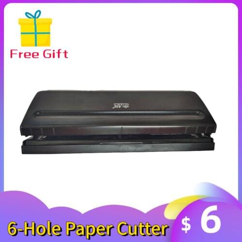 1 Piece of 6-Hole Adjustable Punch Standard 6 Holes Metal Punch Office Student Stationary Binding Equipment Useful Punch Gift