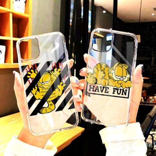 Personality dashing Garfields Transparent Phone Case For iphone12 11 Pro 12 Max X XR XS MAX 7 8 plus 6s plus 5s 2020 se Cover