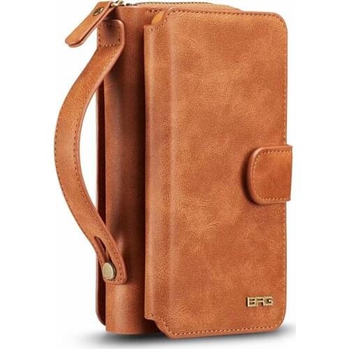 Wallet For Samsung Galaxy S10 9 8 plus Case 2 in 1 Card Slot Stand Case For Note 9 8 Flip Leather Cover Zipper Purse Phone Bag