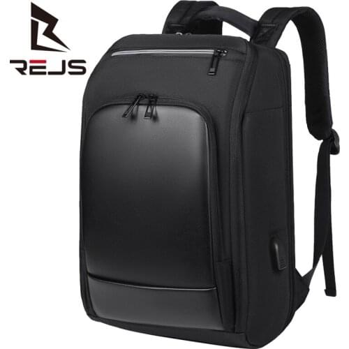 REJS LANGT Business Backpack Men Fit 15.6 Inch Laptop Backpacks with Charging Multifunction Large Capacity Travel Daypack