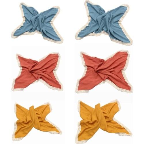 Baby Tassel Swaddle Wrap Cotton Double Gauze Receiving Blanket Photography Props