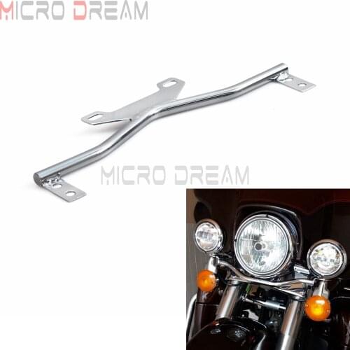 Chrome Universal Motorcycle Light Bracket Bar Driving Spot Fog Passing Turn Signal Lights for Harley Honda Yamaha Suzuki M109R