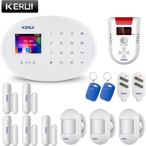 KERUI W20 Wireless Home Alarm Security Protection WiFi+GSM Burglar Alarm System, Gas Sensor Detector