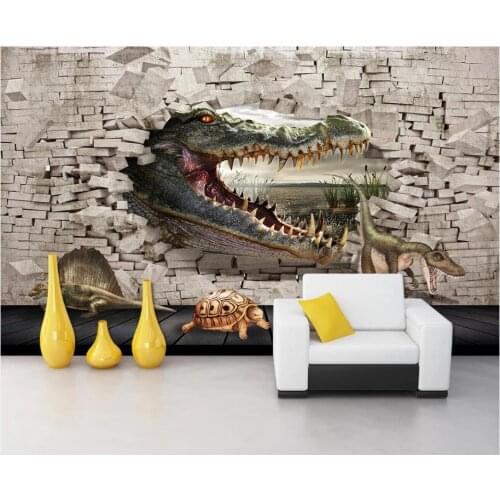 Brick wallpapers 3D stereo painting background wall painting 3d murals wallpaper for living room
