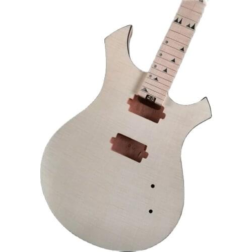 Irregular shape electric guitar body and neck assemble semi-finished electric guitar by yourself
