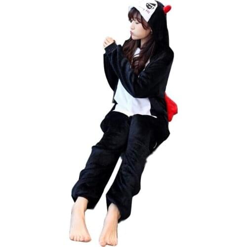 Halloween Homecoming Costume Unisex Adult Onesie Flannel Animal Anime Zipper Demon Cosplay Costume