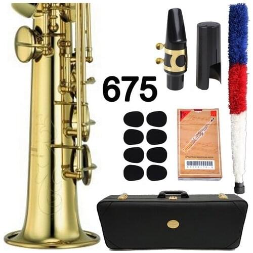 MFC Soprano Saxophone 675 Antique Copper Simulation Musical Instruments Professional Soprano Sax Bronze Mouthpiece Reeds Neck