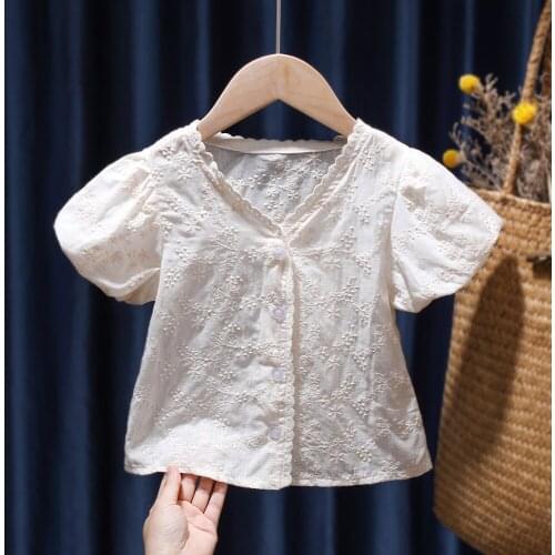 Sweet Princess Girl Summer Short Sleeve Tops Outwear Shirts Blouses For Toddler Kids Baby Girls Clothes Children T-shirts Gifts
