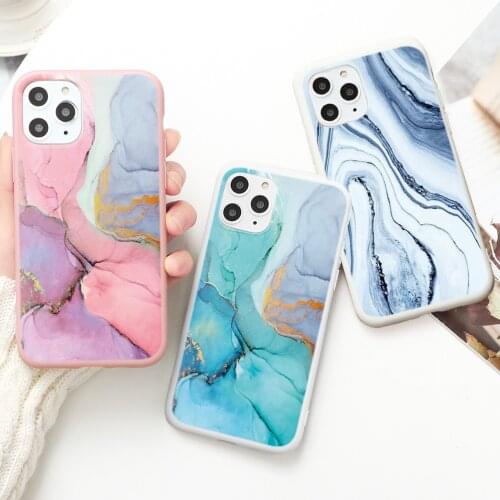 Fashion Gradient Marble Texture Case For Samsung Galaxy A51 A71 A70 A50 A31 A21S S20 FE S21 Ultra S10 Plus Note 20 TPU Caso Capa