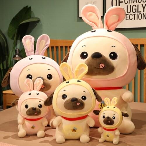 Cartoon Transform Rabbit Dolls Plush Stuffed Dog Big Toys Lovely Plush Pillow Animal Christmas Birthday Gift