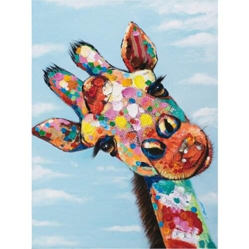 Diamond Painting Kits for Adults,DIY By Number Kits Round Full Drill Art Perfect for Home Wall Decor Giraffe