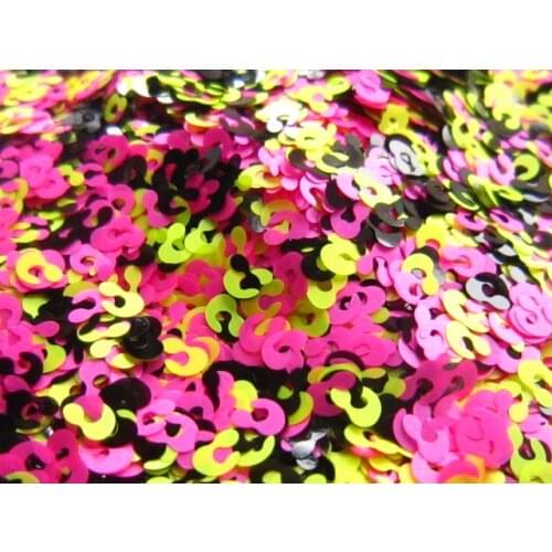 G445 Leopard neon Paillette Sequins mix for nail art