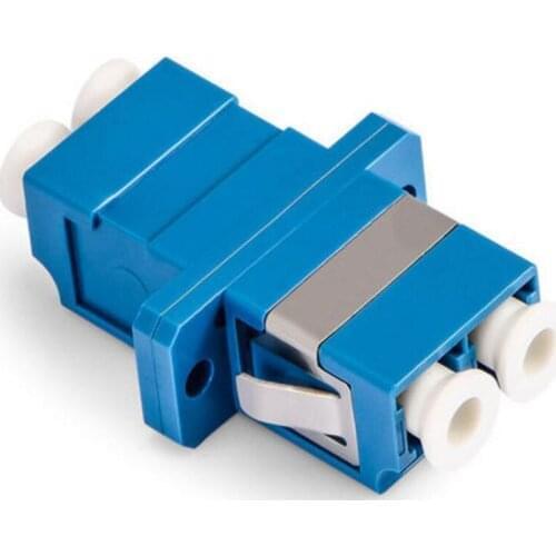 Best price 50pcs LC UPC Fiber Optic Adapter Singlemode duplex LC Fiber optic Coupler Fiber flange LC UPC Duplex Fiber connector