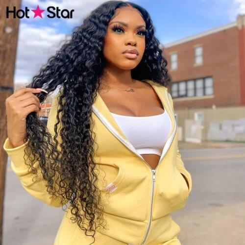 Lace Front Human Hair Wigs Deep Wave Frontal Wig Pre Plucked Brazilian Remy Human Hair Lace Frontal Closure Wigs For Women 150