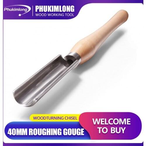 Phukimlong M2 HSS 40mm Roughing Gouge Wood Working Tools Wood Turning Chisel