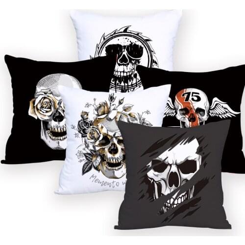 Skull Cushion Cover Colorful Home Decorative Cushions Custom Hot Sale Pillow Cover Geometirc Pillowcase Decorative Cushion