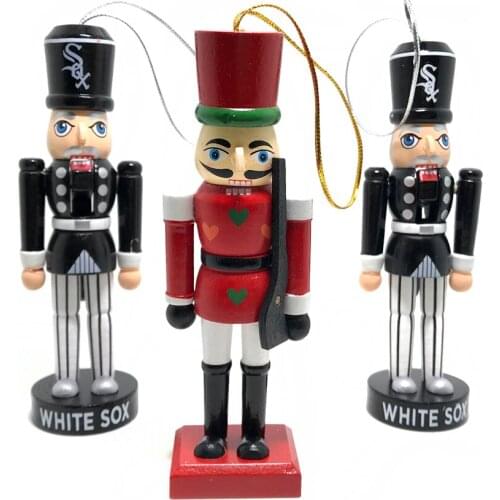 HT142 Movable doll puppets Boutique 12CM nutcracker New soldier walnuts people, wood hand-painted walnut gifts 3pcs/lot