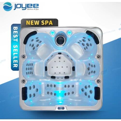JOYEE 5 persons Balboa system hydro bath whirlpool spas garden extra large acrylic big outdoor hot tub for 5 people