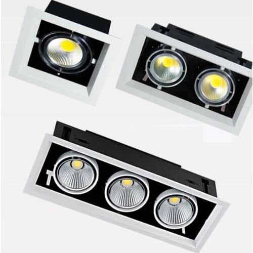 LED Ceiling Downlight 10W 20W 30W LED COB Downlight AC110V 220V Square Recessed Dimmable LED Down light
